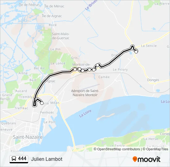 444 Bus Line Map