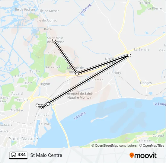 484 Bus Line Map