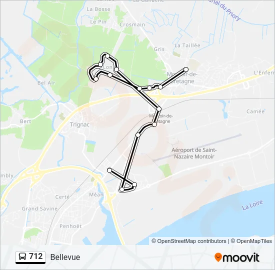 712 Bus Line Map