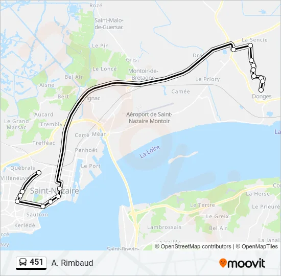451 Bus Line Map