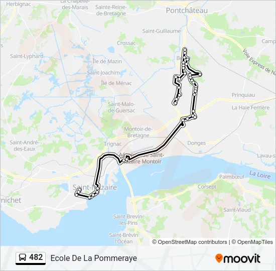 482 Bus Line Map