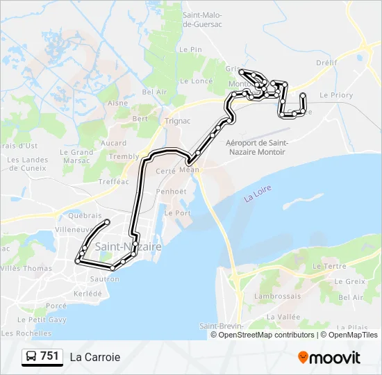 751 Bus Line Map