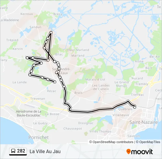 282 Bus Line Map