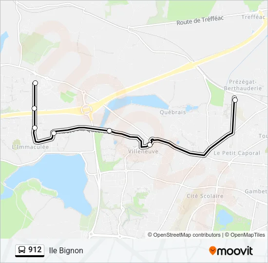 912 Bus Line Map