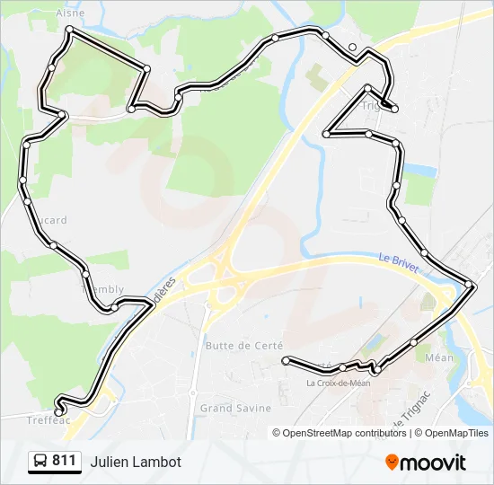 811 Bus Line Map