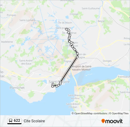 622 Bus Line Map