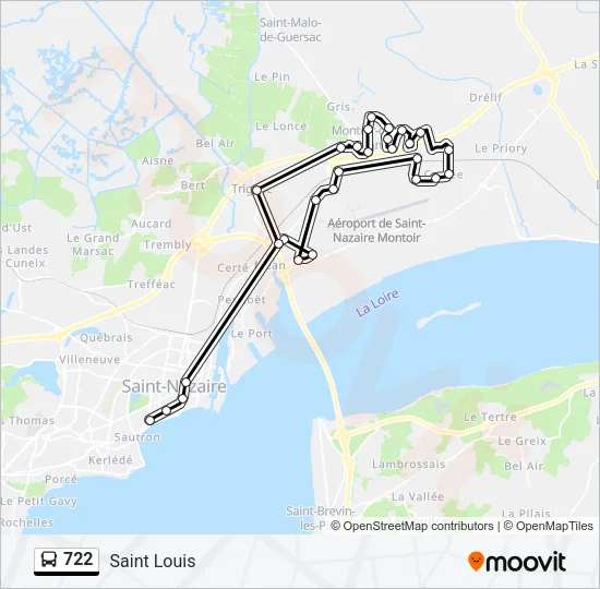 722 Bus Line Map
