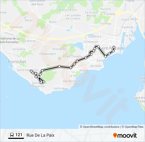 121 Bus Line Map