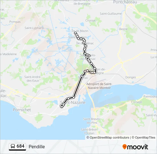 684 Bus Line Map