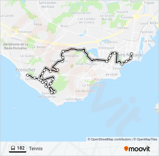 182 Bus Line Map
