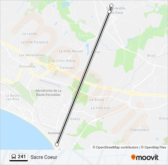 Plan de la ligne 241 de bus
