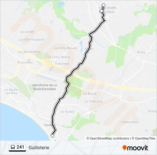 Plan de la ligne 241 de bus
