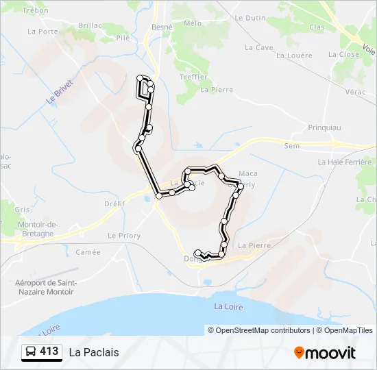 413 Bus Line Map