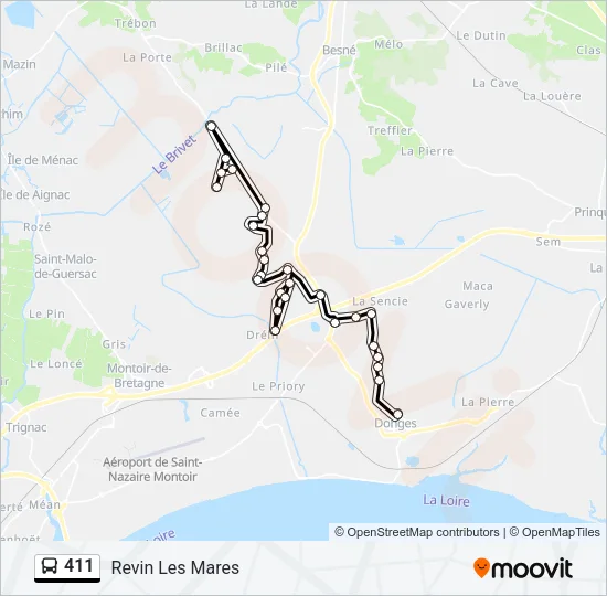411 Bus Line Map