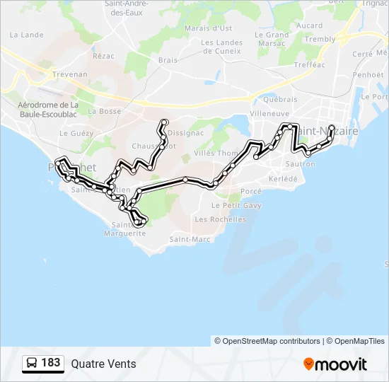 183 Bus Line Map
