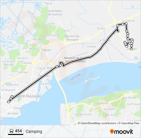 454 Bus Line Map