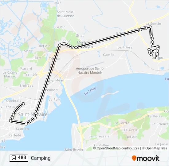 483 Bus Line Map
