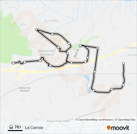 781 Bus Line Map