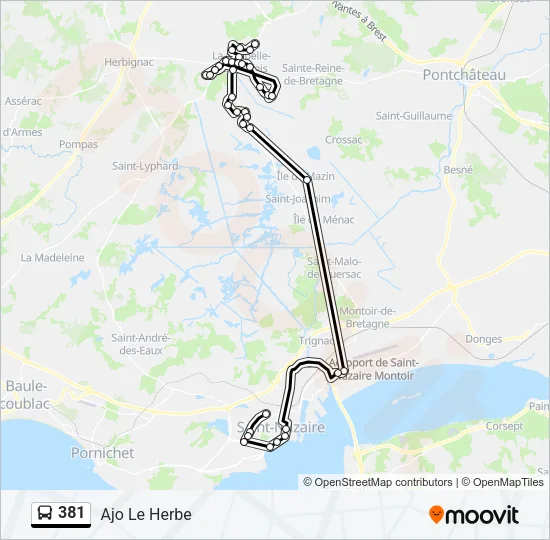 381 Bus Line Map