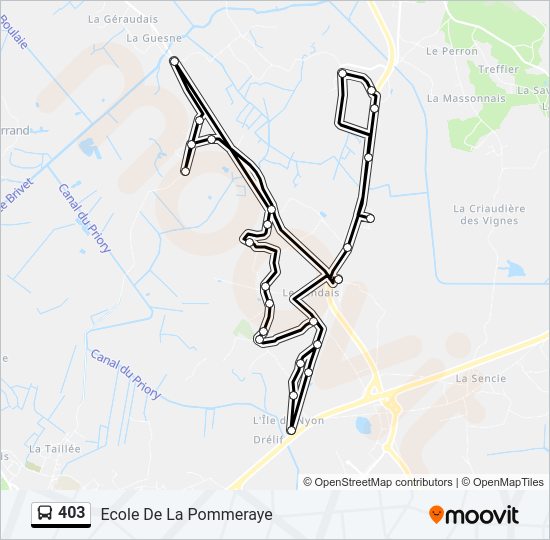 Plan de la ligne 403 de bus