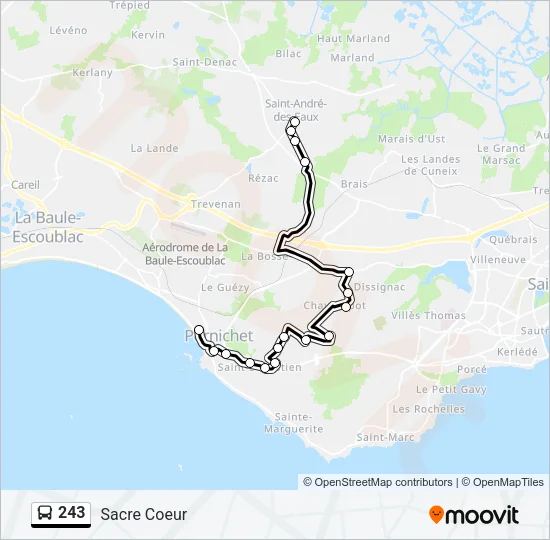 243 Bus Line Map