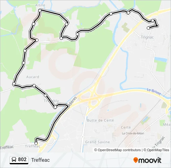 802 Bus Line Map