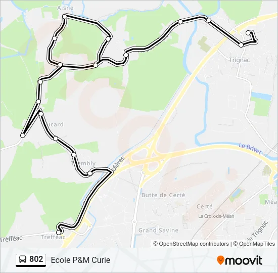 802 Bus Line Map