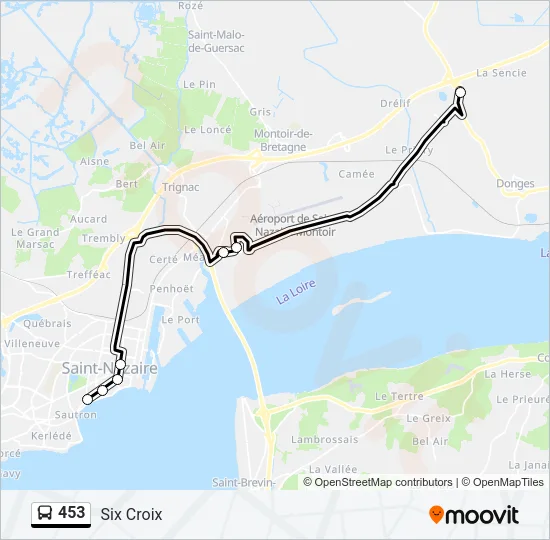 453 Bus Line Map