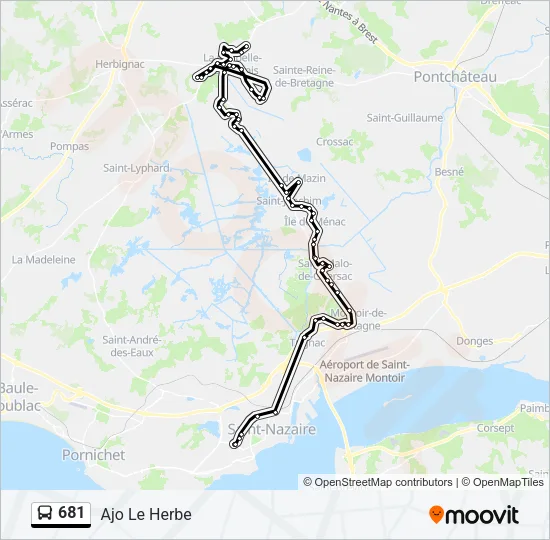 681 Bus Line Map
