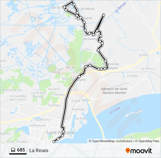 685 Bus Line Map