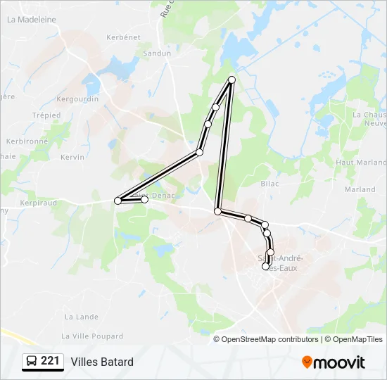 221 Bus Line Map
