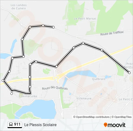 911 Bus Line Map
