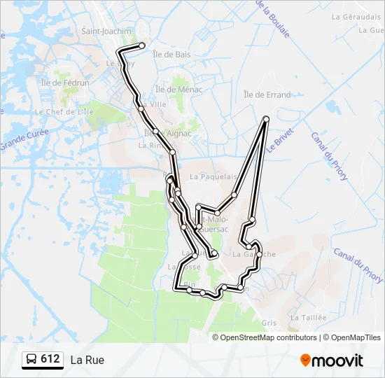 612 Bus Line Map