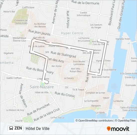 ZEN Bus Line Map