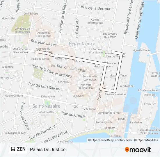 ZEN Bus Line Map
