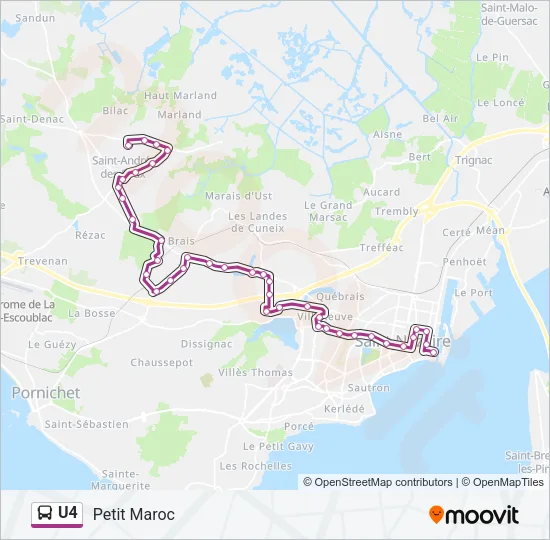 U4 Bus Line Map