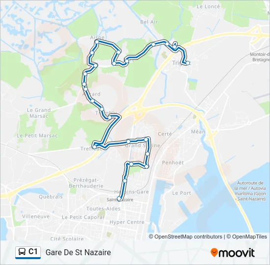 C1 Bus Line Map
