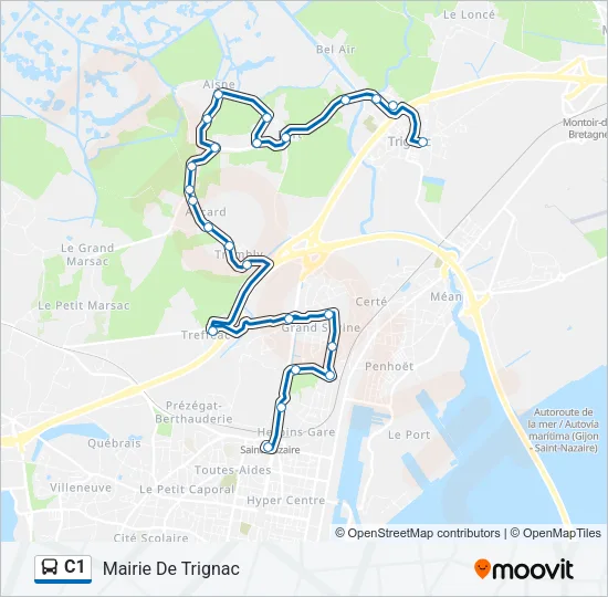C1 Bus Line Map