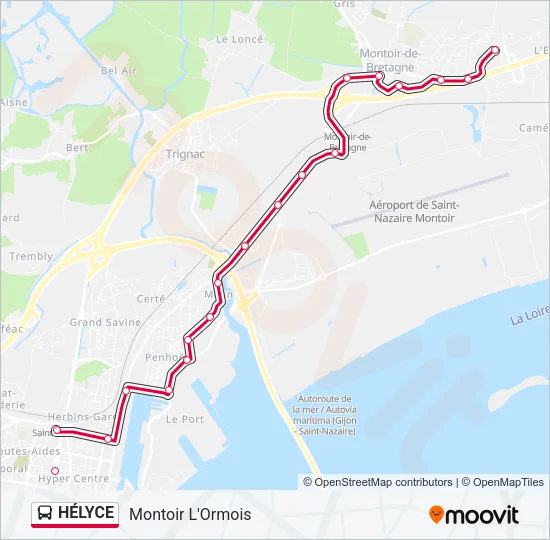 HÉLYCE Bus Line Map
