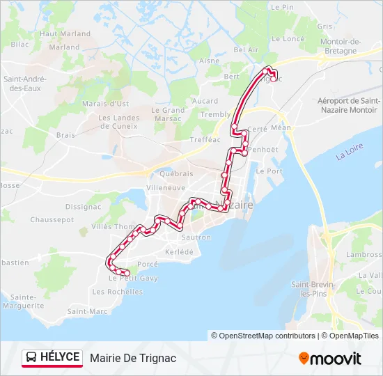 HÉLYCE Bus Line Map