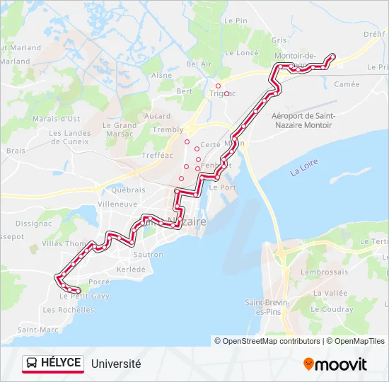 HÉLYCE Bus Line Map