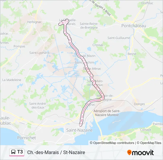 T3 Bus Line Map
