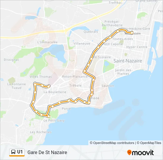 U1 Bus Line Map