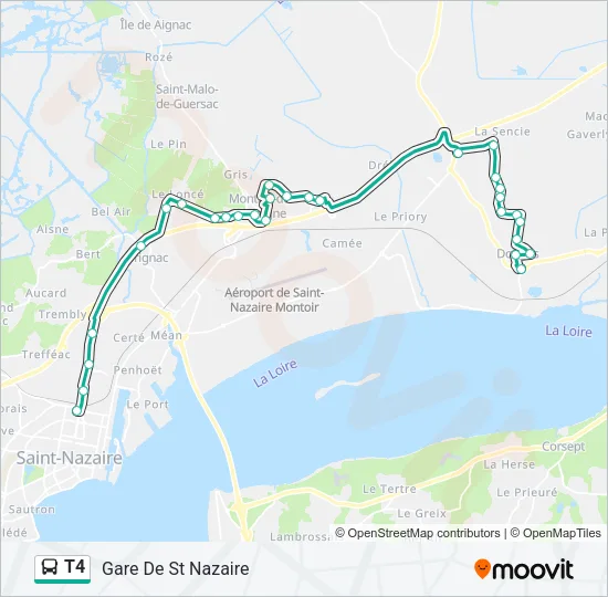 T4 Bus Line Map