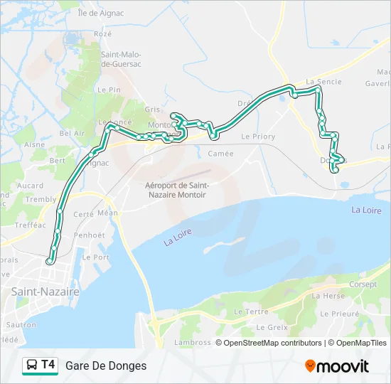 T4 Bus Line Map