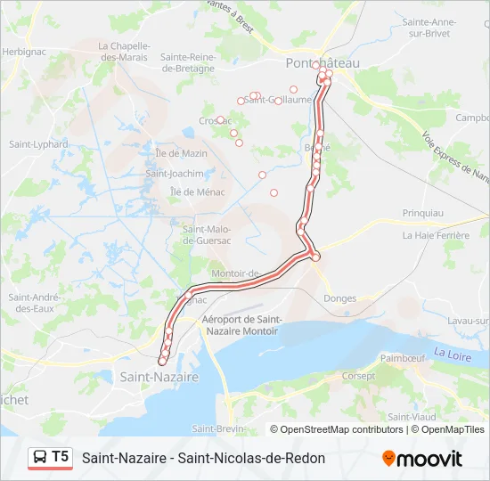 T5 Bus Line Map