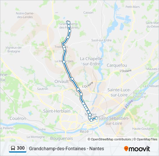 Plan de la ligne 300 de bus
