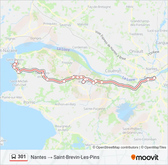 301 Bus Line Map