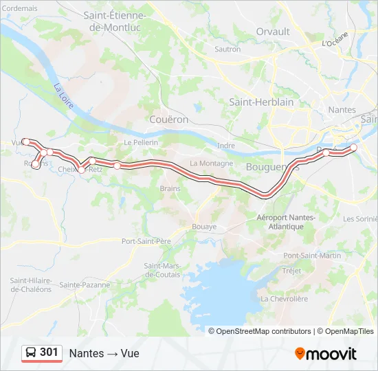 301 Bus Line Map