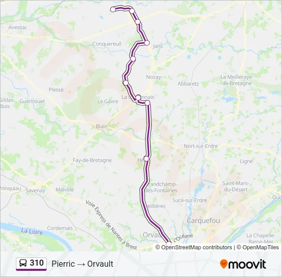 310 Bus Line Map